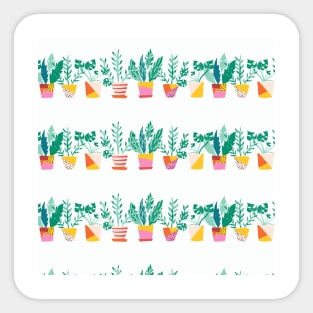 Plant Pot Stripes Sticker